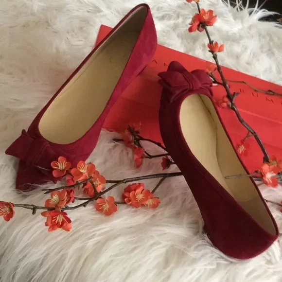 💞IVANKA TRUMP💞Abello dark red suede - Picture 14 of 16
